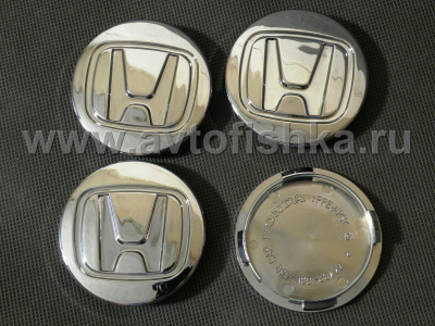 Honda, все модели крышки ступиц колеса, хромированные, диаметр 65 мм, комплект 4 шт.