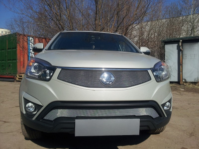 SsangYong Actyon (14–) Защита радиатора, хром, низ